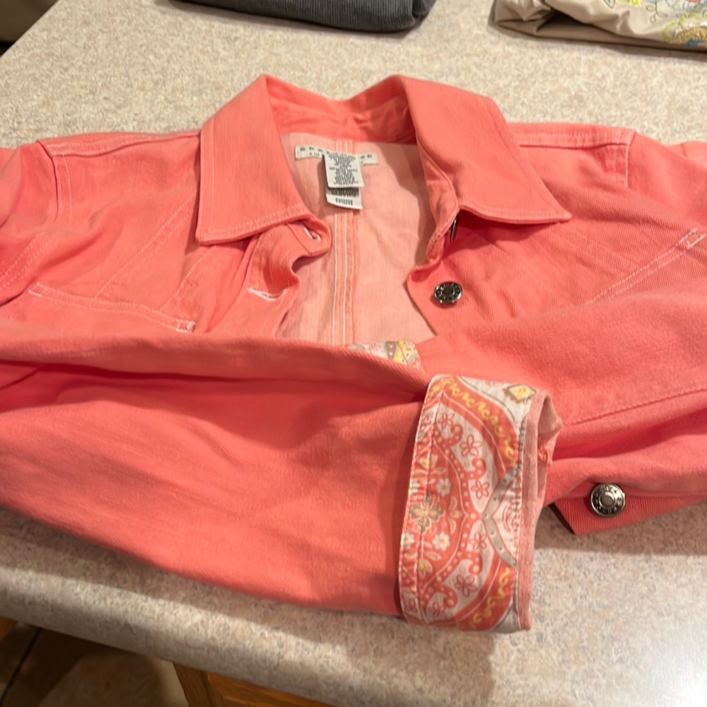 Liz Peach Denim Jacket